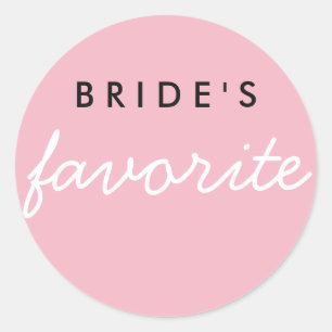 Customisable Bride's Favourite Classic Round Sticker