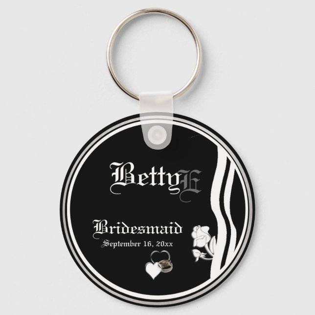 Customisable Bridesmaid Keepsake Keychain (Front)