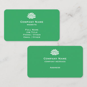 Customisable Bright Green Business Card