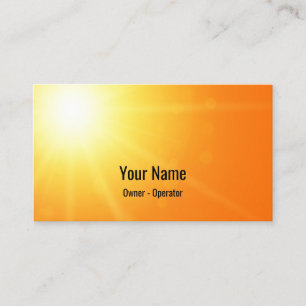 Customisable brilliant sunshine orange business card