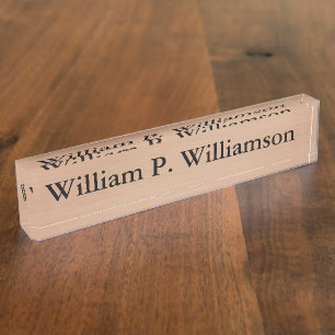 Customisable Bronze Background Nameplate