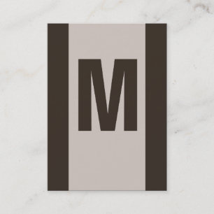 Customisable Brown Monogram Business Cards