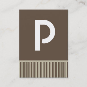 Customisable Brown Monogram Business Cards