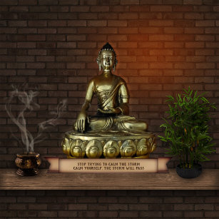 (Customisable) Buddha Statuette Standing Photo Sculpture