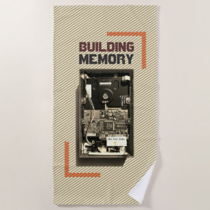 Customisable Building Memory Geek Hard Drive Nerdy Beach Towel
