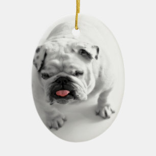 Customisable Bulldog Ceramic Ornament