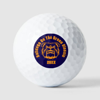 Customisable Bulldog School Mascot  Golf Balls