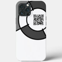 customisable bullseye QR code iPhone Case