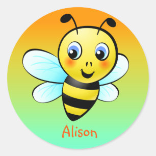 Customisable Bumblebee Classic Round Sticker