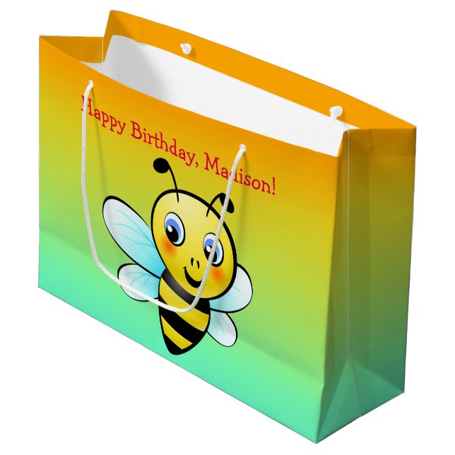 Customisable Bumblebee Large Gift Bag (Front Angled)