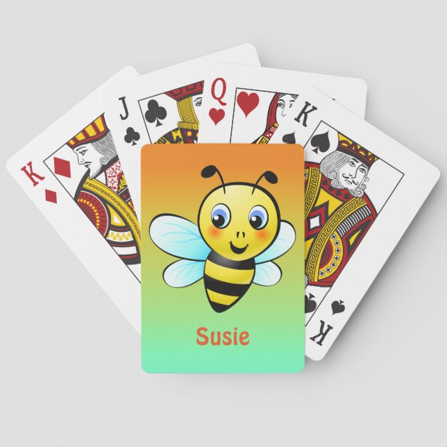 Customisable Bumblebee Playing Cards (Back)