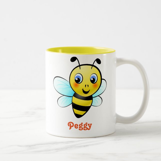 Customisable Bumblebee Two-Tone Coffee Mug (Right)