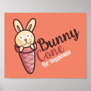 Customisable Bunny Cone Poster
