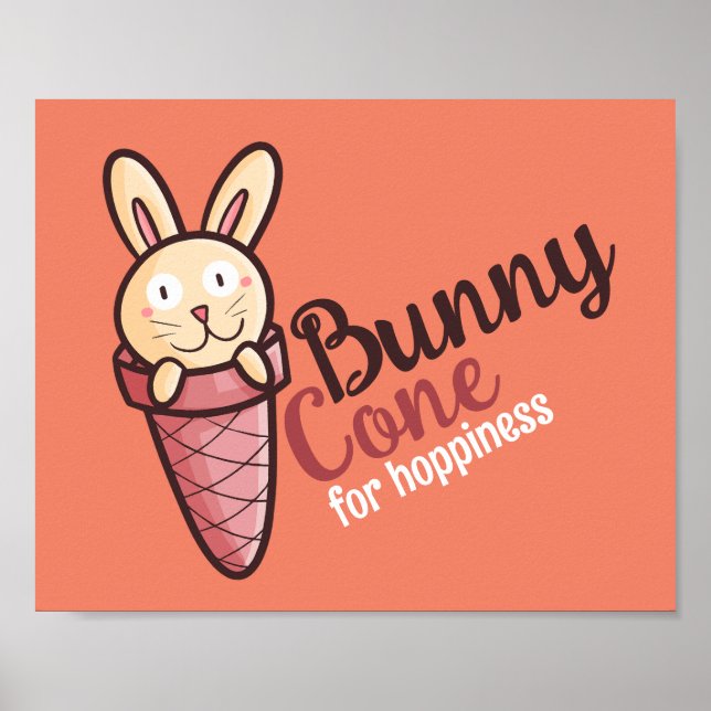 Customisable Bunny Cone Poster (Front)
