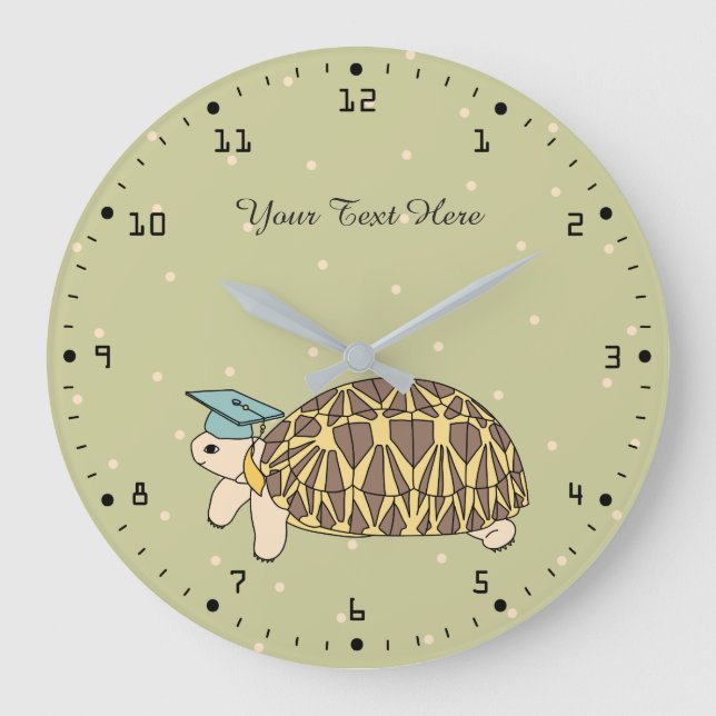 Customisable Burmese Star Tortoise Clock (Front)