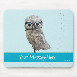 Customisable Burrowing Owl Coastal Art Mouse Pad