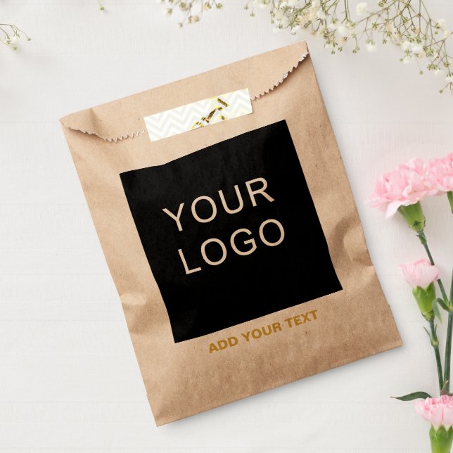 Customisable Business Add Logo Modern Brown Favour Bag (Sealed)
