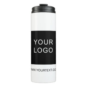 Customisable Business Add Logo Modern White Thermal Tumbler