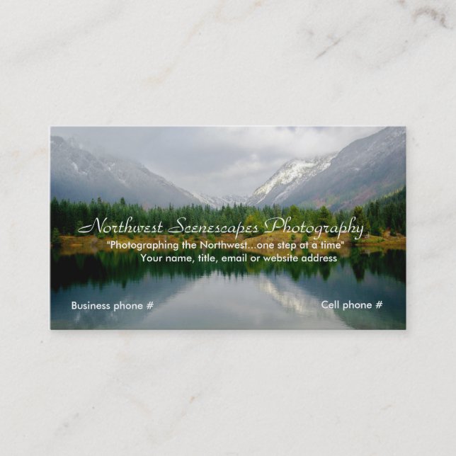 Customisable business card. card (Front)
