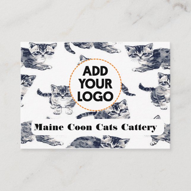 Customisable Business Card For Cattery (Front)