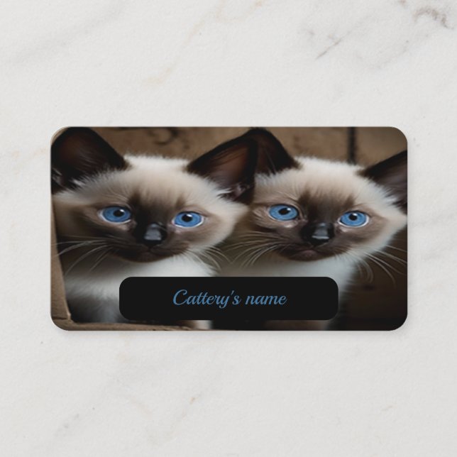 Customisable Business Card For Cattery  (Front)