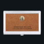 Customisable Business Card Holder with Gold Logo<br><div class="desc">Elevate your professional image with this sleek and stylish metal business card holder. The design features a brushed gold logo at the top, exuding an aura of elegance and sophistication. Your name and title are beautifully showcased in black classic typography in the lower thirds, adding a touch of professionalism. The...</div>