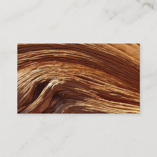 Customisable business card, natural wood effect card (Front)