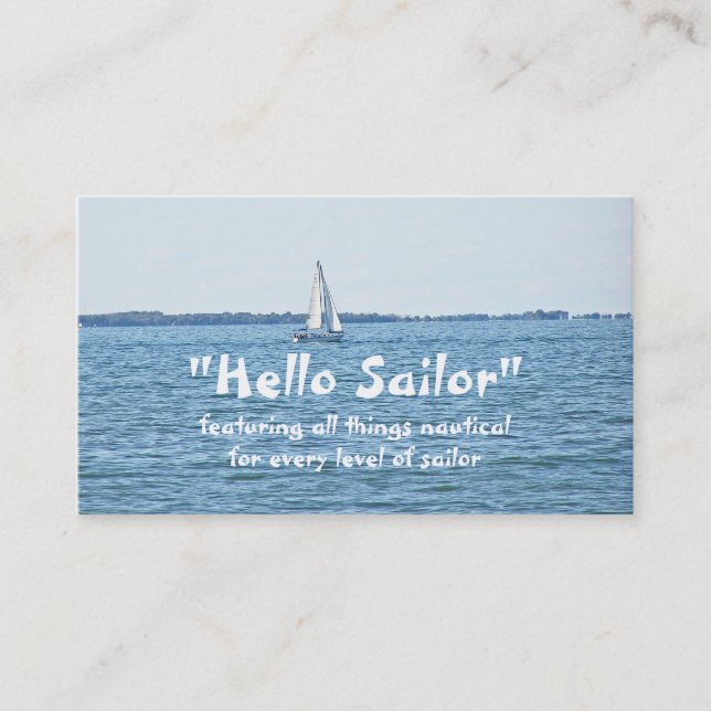 Customisable Business Card, NAUTICAL THEME Card (Front)