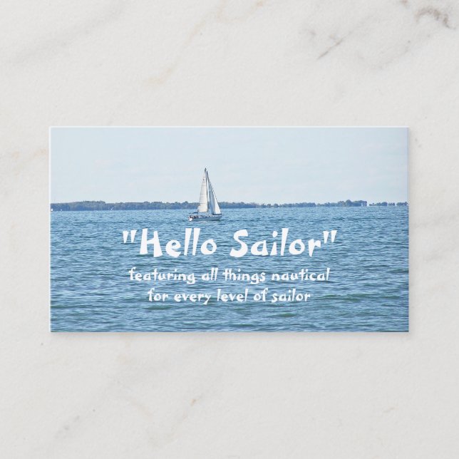 Customisable Business Card, NAUTICAL THEME Card (Front)