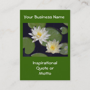 Customisable Business Card, White Lotus Blossoms Business Card
