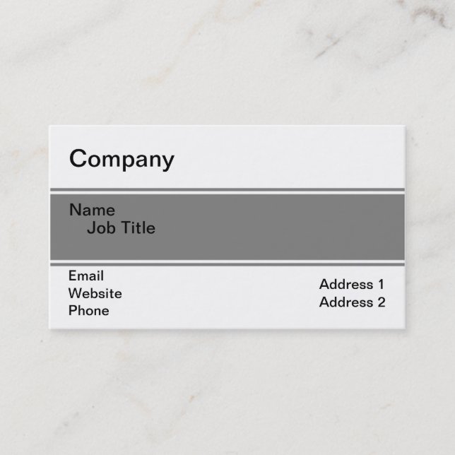 Customisable Business Cards, 3.5" x 2.0" Card (Front)