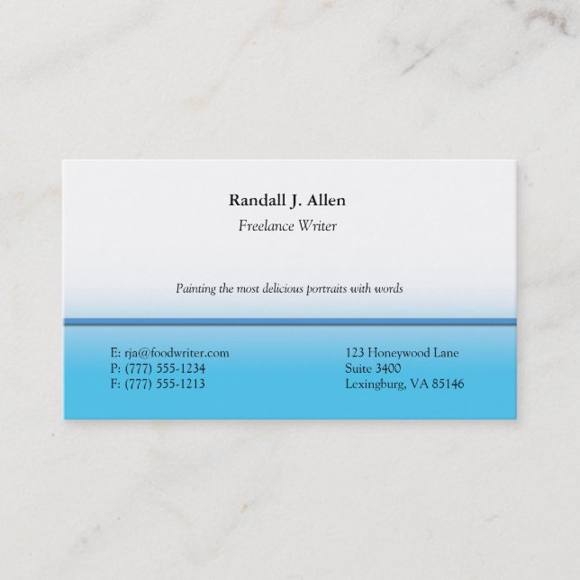 Customisable Business Cards by MDillon Designs (Front)