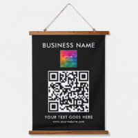 Customisable Business Company Logo Text QR Code