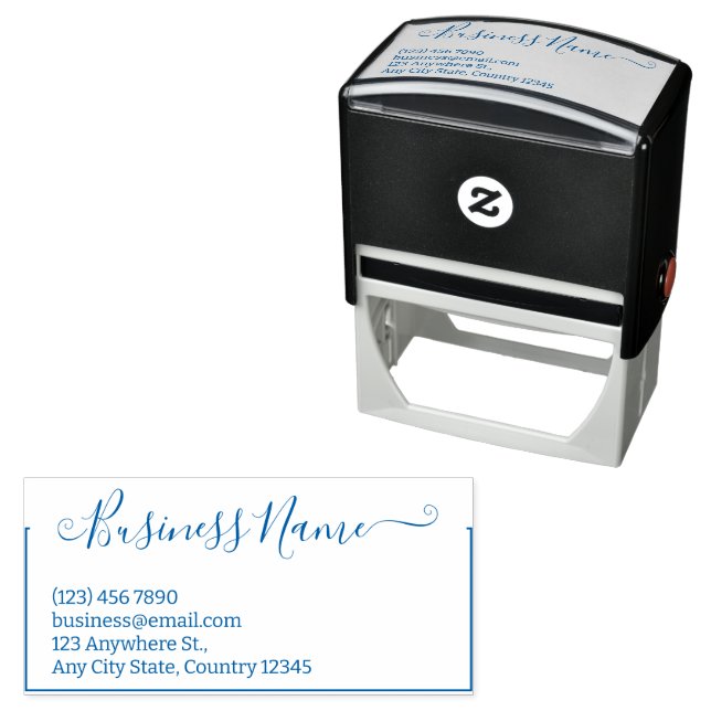 Customisable Business Information Self-inking Stamp (In Situ)