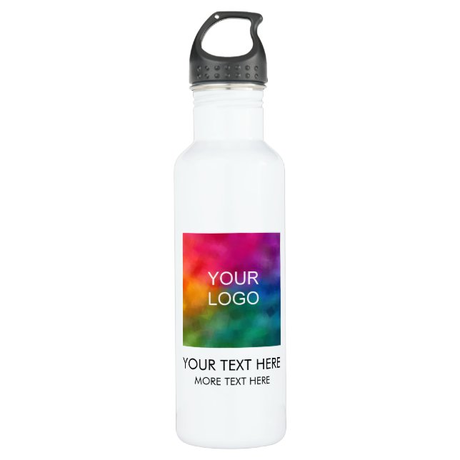 Customisable Business Logo Minimalist Template 710 Ml Water Bottle (Front)