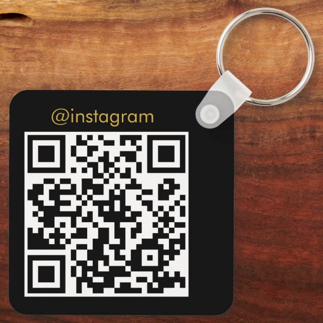 Customisable Business Logo QR Code  Key Ring (Back)