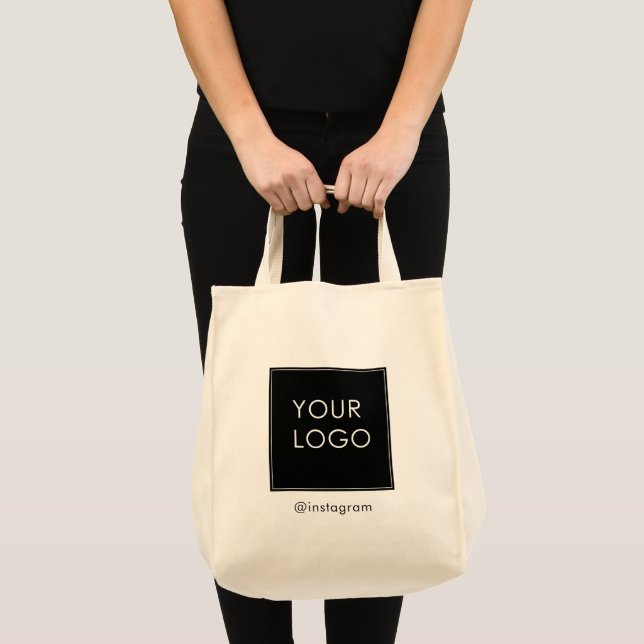 Customisable Business Logo Text  Tote Bag (Front (Product))