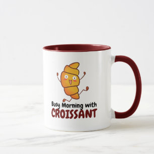 Customisable Busy Morning with Croissant Mug