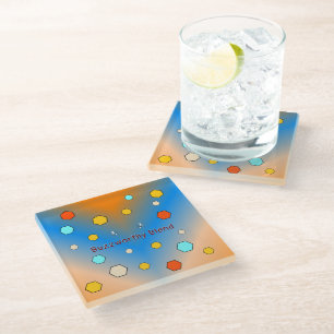 Customisable Buzzworthy Blend Glass Coasters