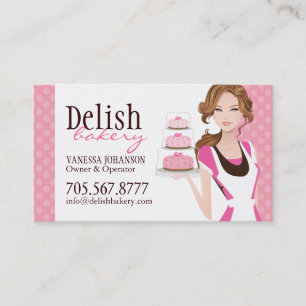 Customisable Cake Bakery Business Card