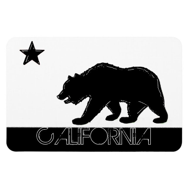 Customisable California black bear souvenir magnet (Horizontal)