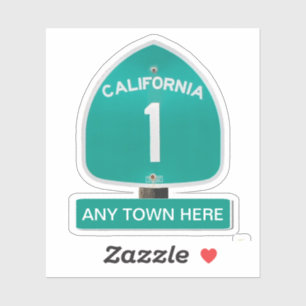 Customisable California Highway 1 with ANY TOWN