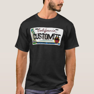 Customisable California license plate shirt