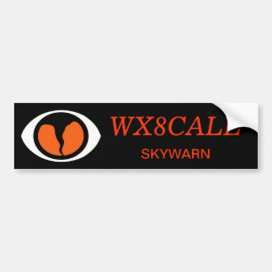 Customisable Call Sign SKYWARN Bumper Sticker
