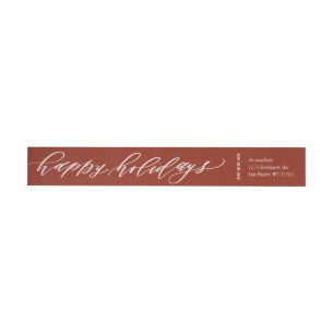 Customisable Calligraphy Holiday Envelope Label