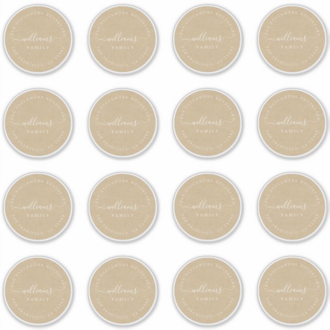 Customisable Calligraphy Kraft 6.9 cm 2.72 inch (Front)