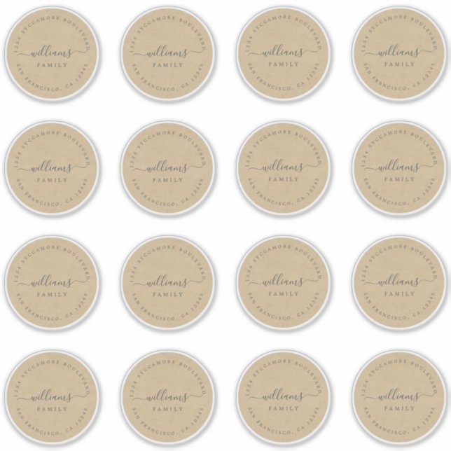 Customisable Calligraphy Kraft 6.9 cm 2.72 inch (Front)