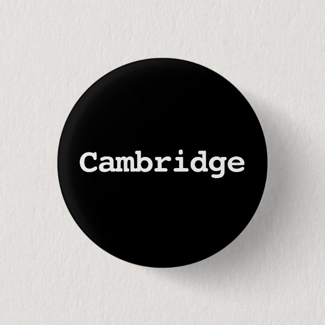 Customisable Cambridge Typography 3 Cm Round Badge (Front)