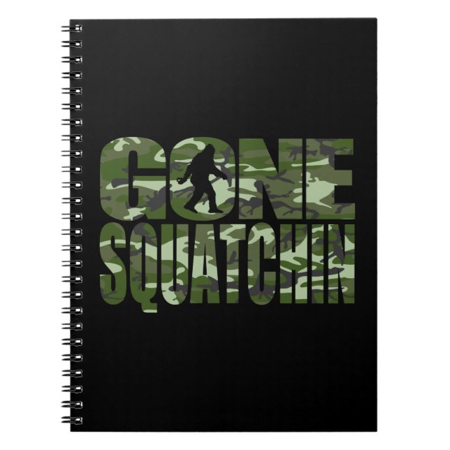 Customisable Camo Gone Squatchin Notebook (Front)