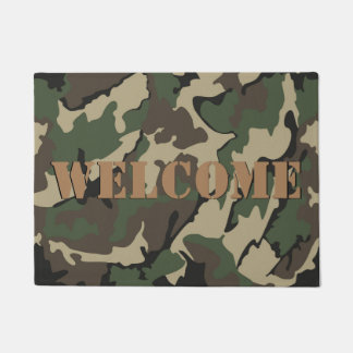 Customisable Camo WELCOME Doormat, 18" x 24" Doormat